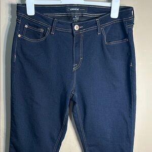Jordache Navy Skinny Jeans with Contrast Stitching Size 18
